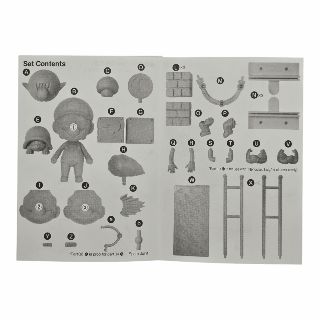 473 Mario Nendoroid Split Part Anleitungsbuch