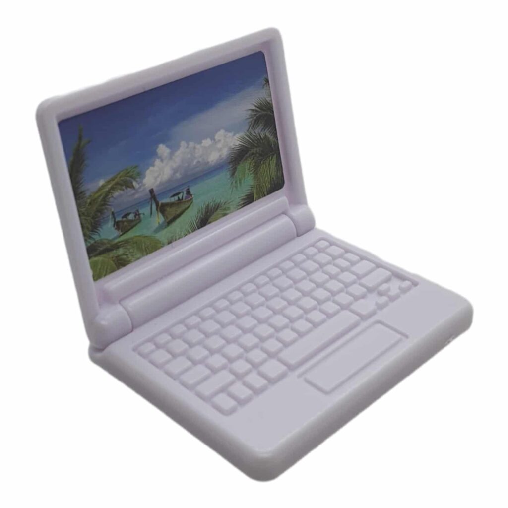 Laptop Gerät Mini Toy aus Kunstoff verschiedene Farben